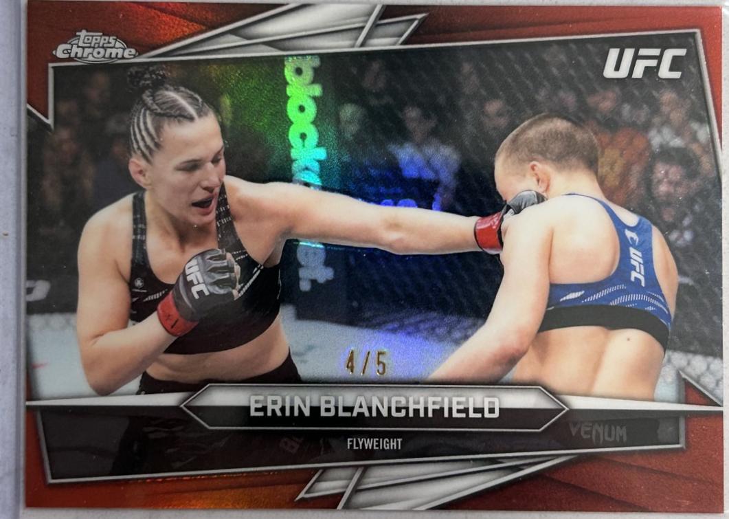 Erin Blanchfield 2026 Topps Chrome UFC Base #63 Red Refractor