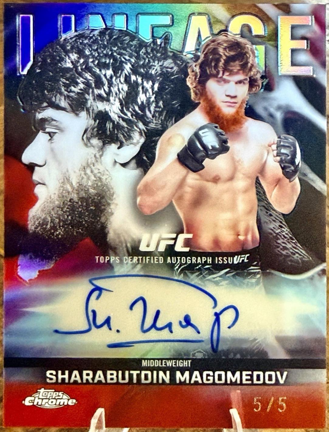 Shara Magomedov 2026 Topps Chrome UFC Chrome Lineage Autographs #CCA-SM Geometric Refractor