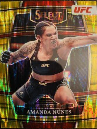 Amanda Nunes 2022 Panini Select UFC Concourse #97 Gold Flash