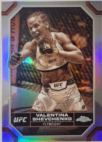 Valentina Shevchenko 2024 Topps Chrome UFC Base #190 Sepia Refractor