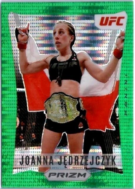 Joanna Jędrzejczyk 2022 Panini Prizm UFC Prizm Flashback #13 Green Pulsar