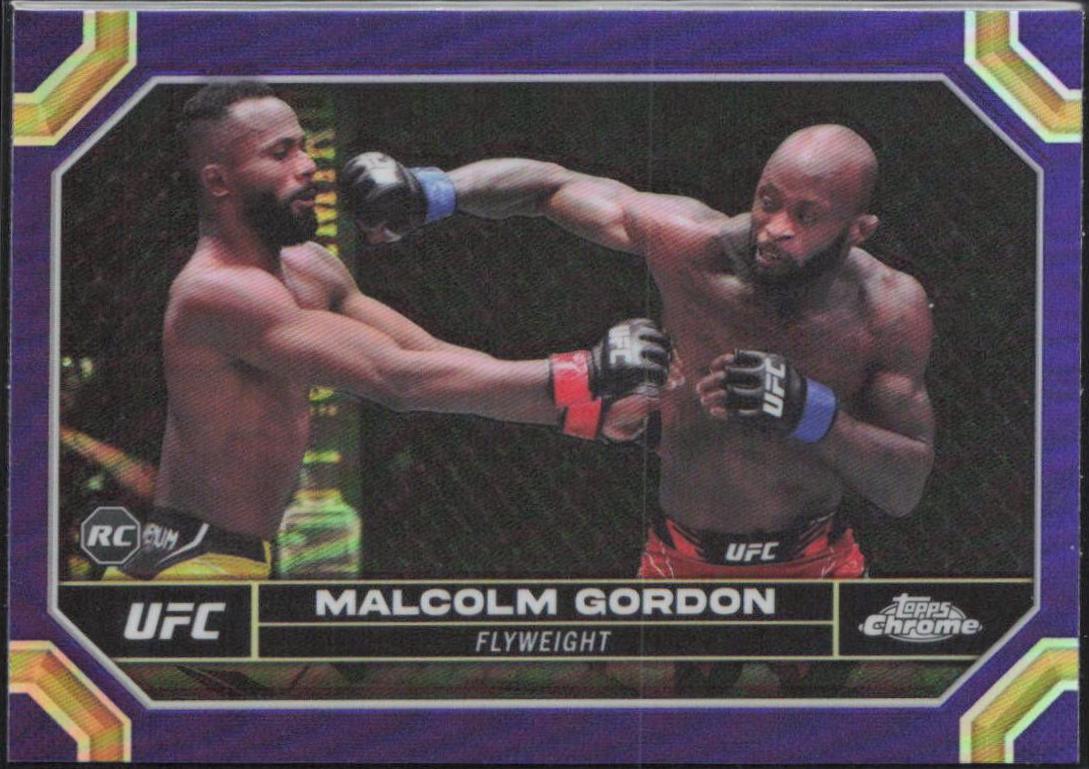 Malcolm Gordon 2024 Topps Chrome UFC Base #196 Purple Refractor