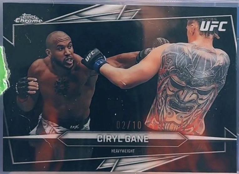 Ciryl Gane 2026 Topps Chrome UFC Base #18 Black Refractor