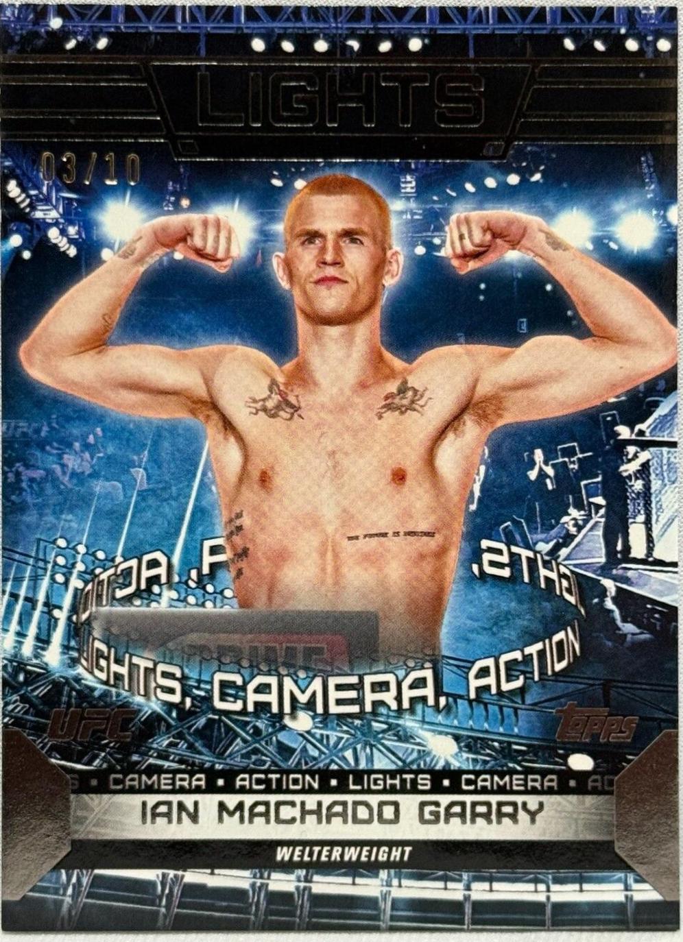 Ian Machado Garry 2024 Topps Knockout UFC Lights (Lights, Camera, Action) #LTS-14 Black