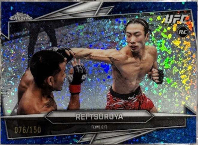 Rei Tsuruya 2026 Topps Chrome UFC Base #66 Blue Refractor