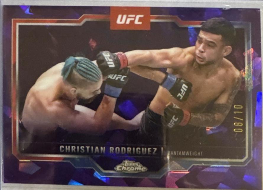 Christian Rodriguez 2025 Topps Chrome Sapphire UFC Base Sapphire #106 Padparadscha Sapphire