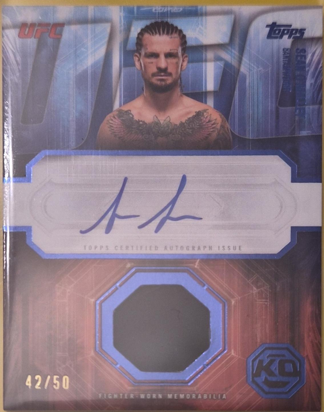 Sean O'Malley 2026 Topps Knockout UFC Knockout Autograph Relics #KAR-SO Blue