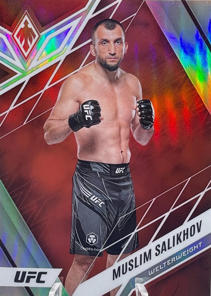 Muslim Salikhov 2023 Panini Chronicles UFC Base Phoenix #302 Red