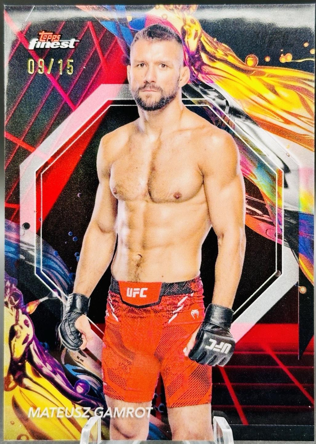 Mateusz Gamrot 2024 Topps Finest UFC Base Uncommon #106 Checkerboard Refractor