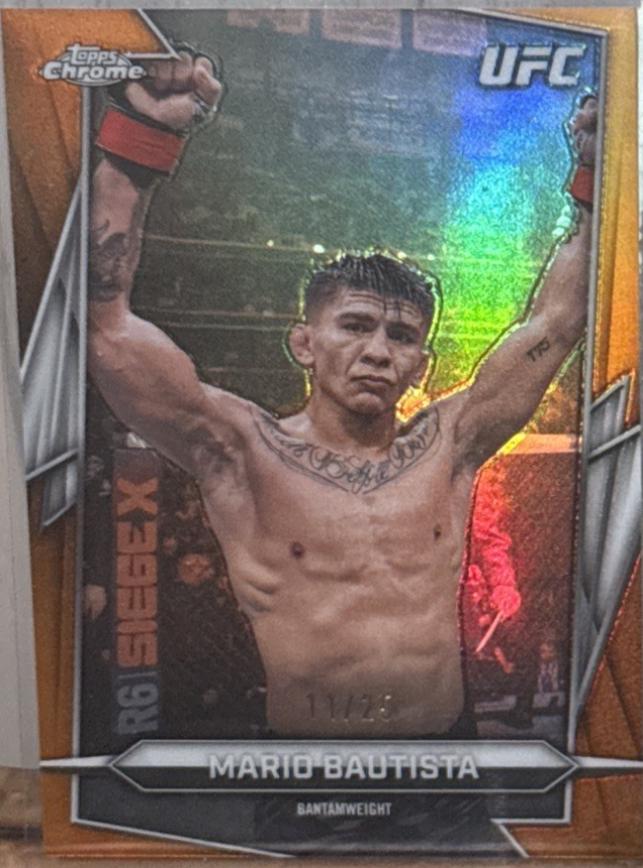 Mario Bautista 2026 Topps Chrome UFC Base #62 Orange Refractor