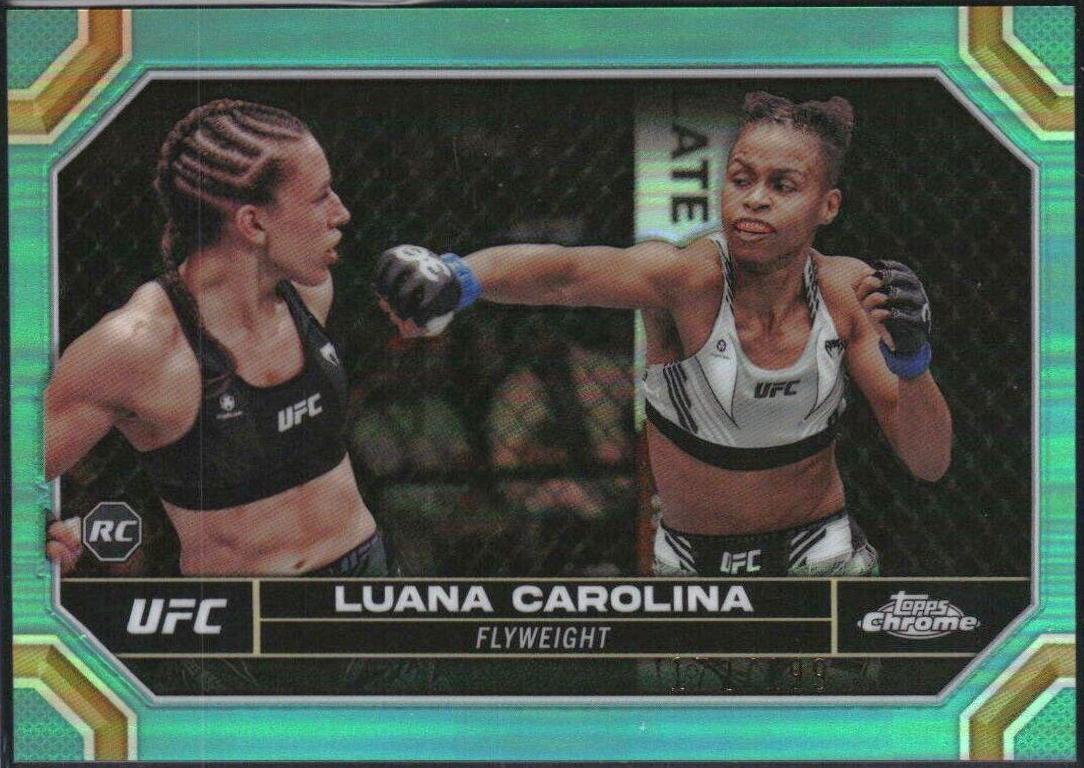Luana Carolina 2024 Topps Chrome UFC Base #93 Aqua Refractor