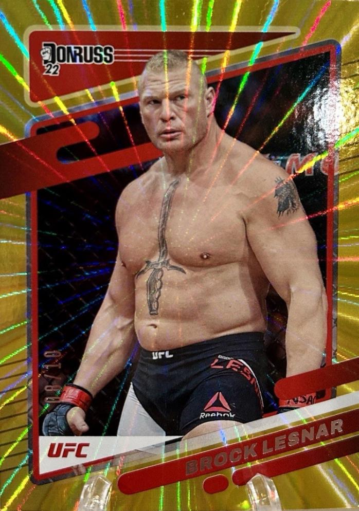Brock Lesnar 2022 Panini Donruss UFC Base #160 Gold