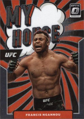 Francis Ngannou 2022 Panini Donruss Optic UFC My House #4 Gold Vinyl