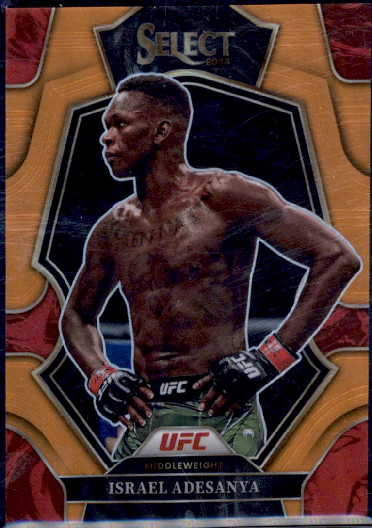 Israel Adesanya 2023 Panini Select UFC Premier Level #192 Orange