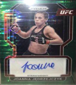 Joanna Jędrzejczyk 2022 Panini Prizm UFC Signatures #10 Green Pulsar