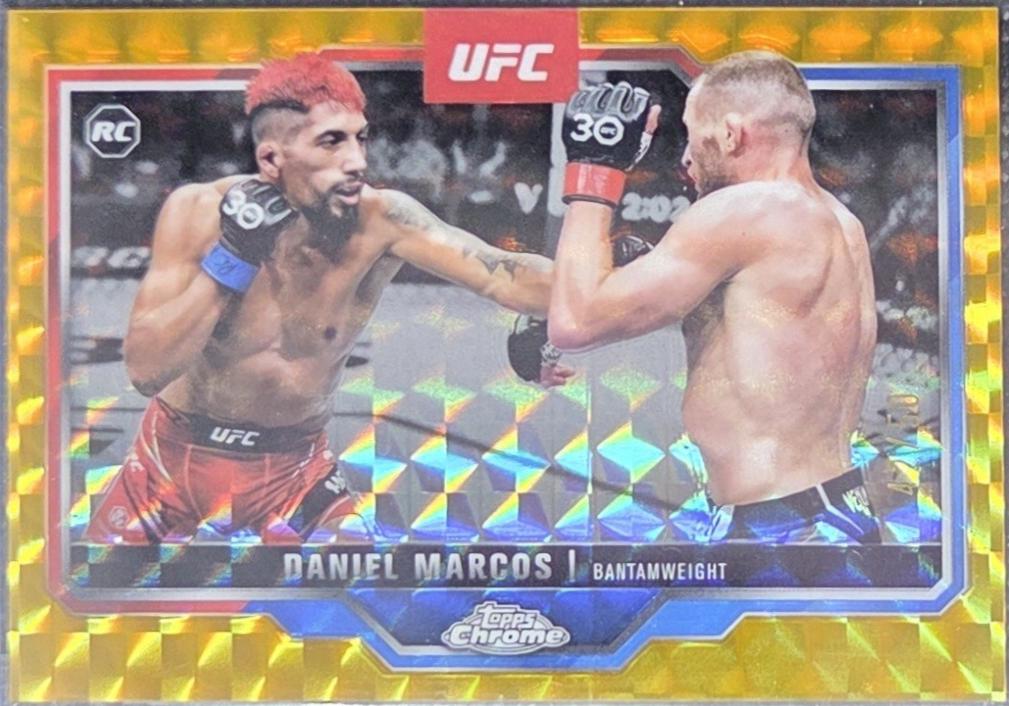 Daniel Marcos 2025 Topps Chrome UFC Base #113 Gold Geometric Refractor