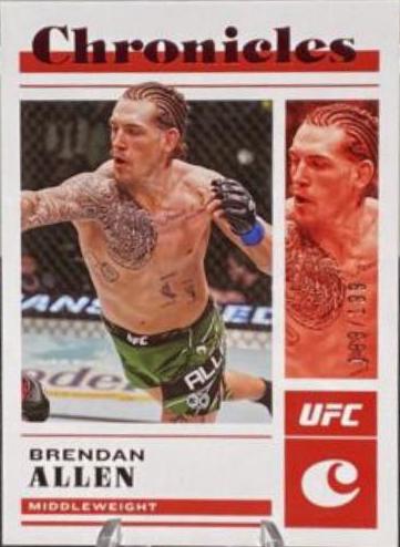 Brendan Allen 2023 Panini Chronicles UFC Base Chronicles #15 Red