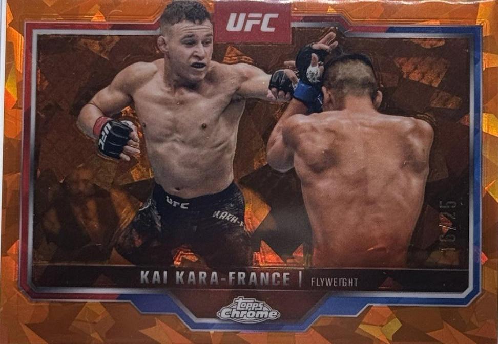 Kai Kara-France 2025 Topps Chrome Sapphire UFC Base Sapphire #81 Orange Sapphire