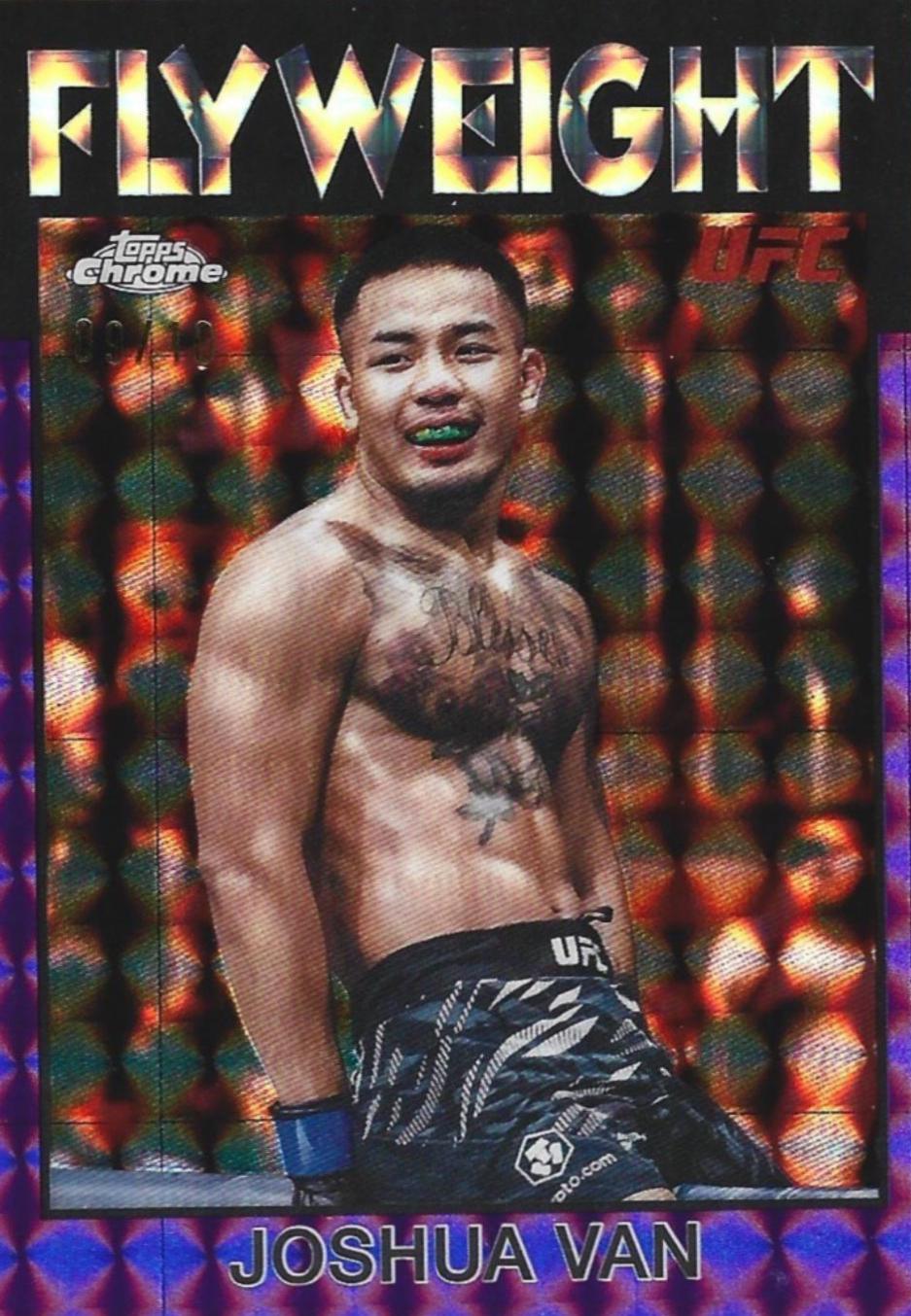 Joshua Van 2026 Topps Chrome UFC 1986 Topps #86-4 Black Geometric Refractor