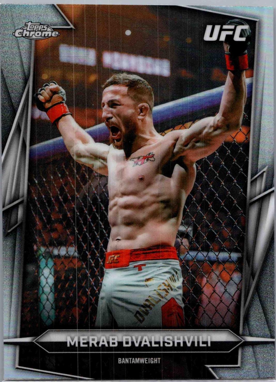 Merab Dvalishvili 2026 Topps Chrome UFC Base #50 Sonar Refractor
