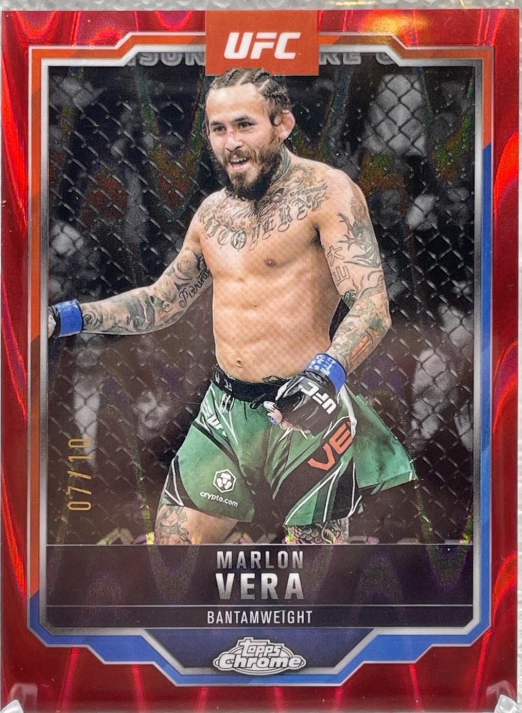 Marlon Vera 2025 Topps Chrome UFC Base #151 Red Refractor