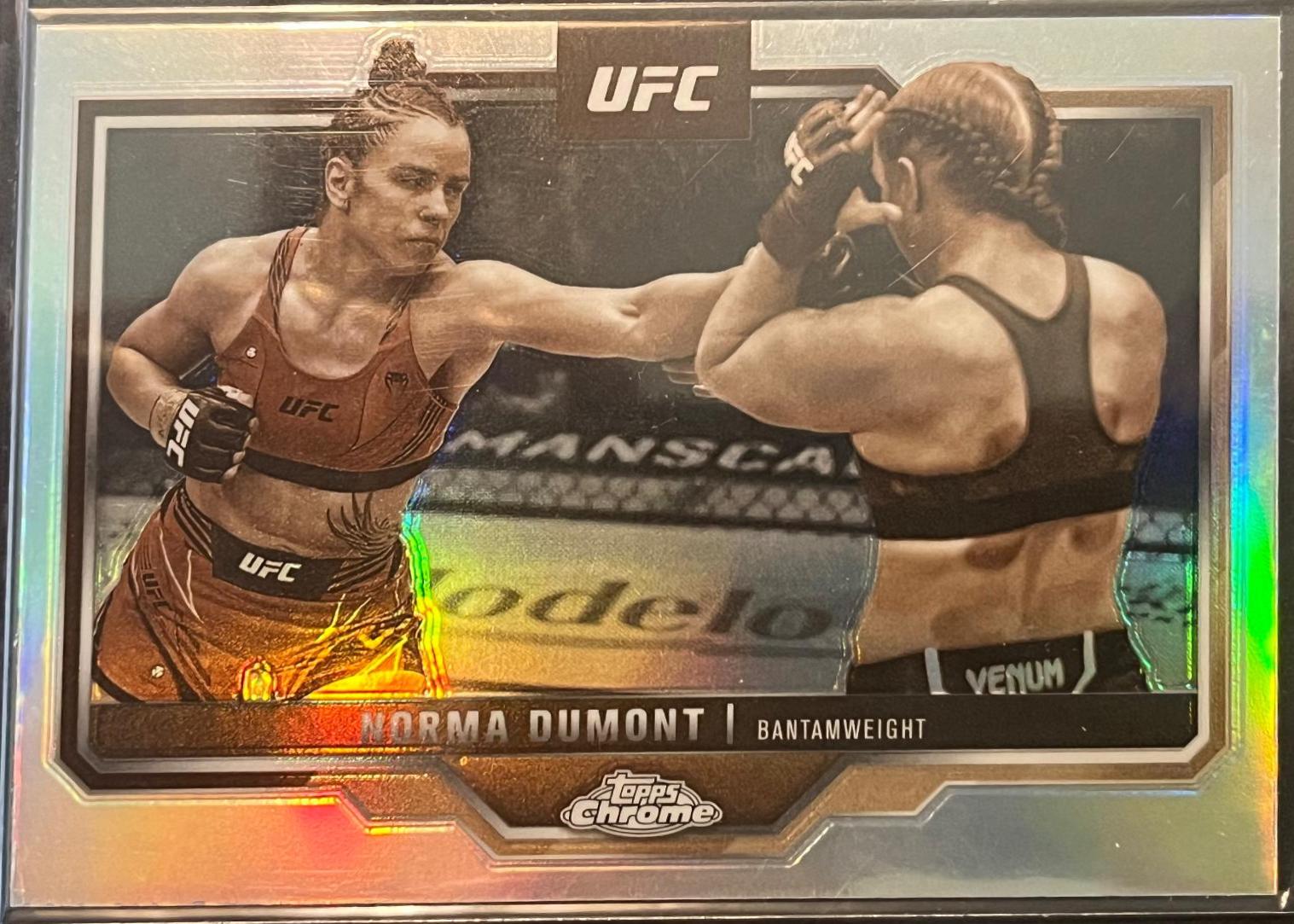 Norma Dumont 2025 Topps Chrome UFC Base #195 Refractor