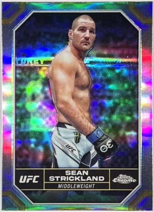 Sean Strickland 2024 Topps Chrome UFC Base #174 Refractor