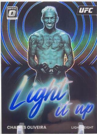 Charles Oliveira 2023 Panini Donruss Optic UFC Light It Up #3 Blue