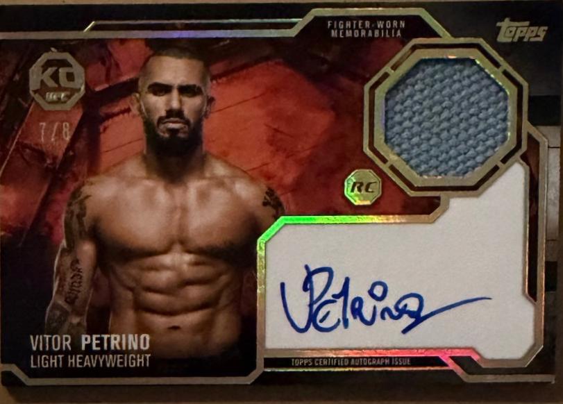 Vitor Petrino 2025 Topps Knockout UFC Knockout Autograph Relics #KAR-VP Gold