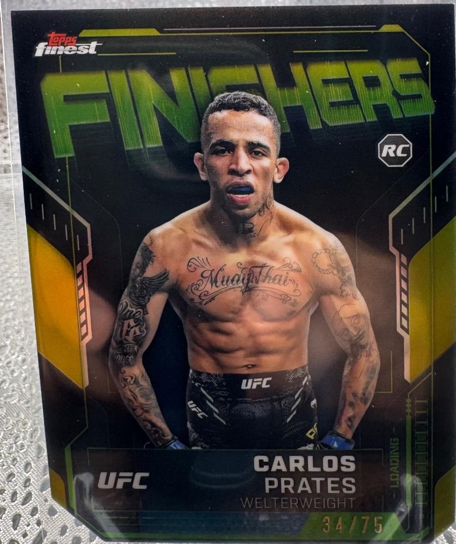 Carlos Prates 2025 Topps Finest UFC Finishers #FN-3 Die-Cut Refractor
