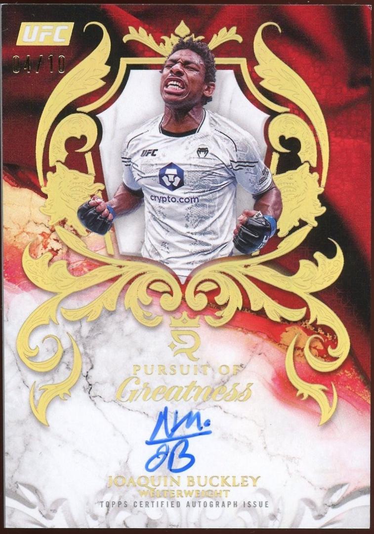 Joaquin Buckley 2025 Topps Royalty UFC Pursuit of Greatness Signatures #POG-JB Platinum