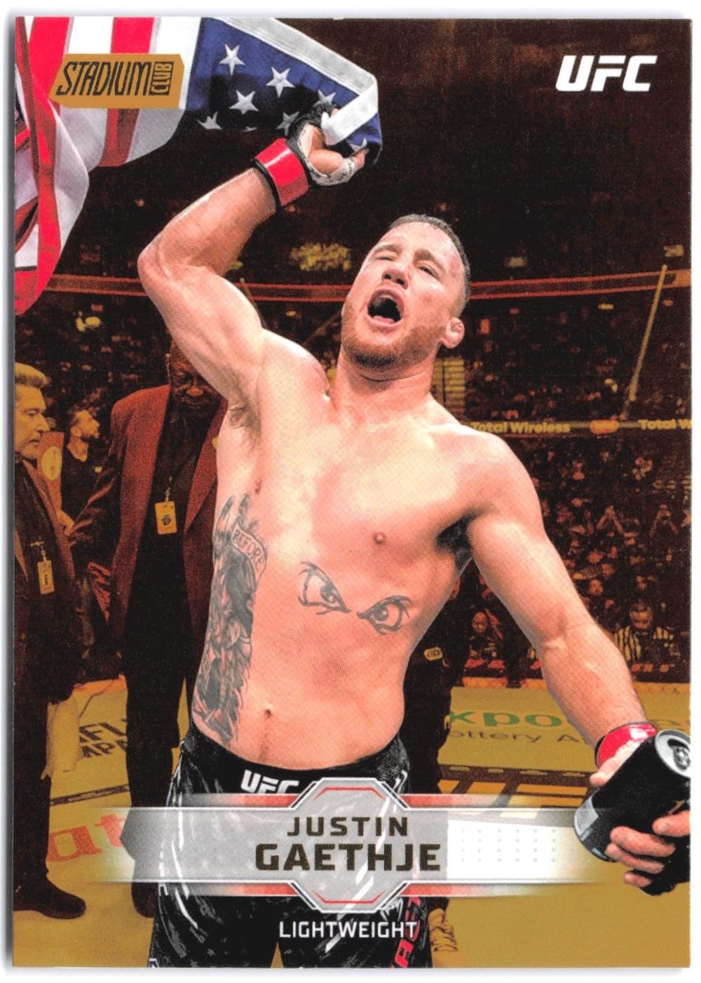 Justin Gaethje 2026 Topps Stadium Club UFC Base #23 Gold