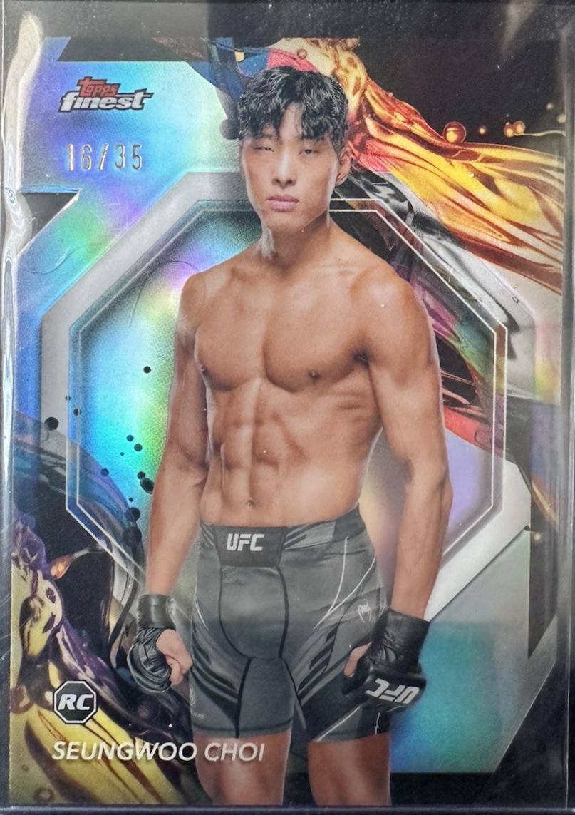 SeungWoo Choi 2024 Topps Finest UFC Base Uncommon #163 Die-Cut Refractor