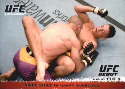 Nate Diaz / Manny Gamburyan 2009 Topps UFC Round 1 Base #66 Black