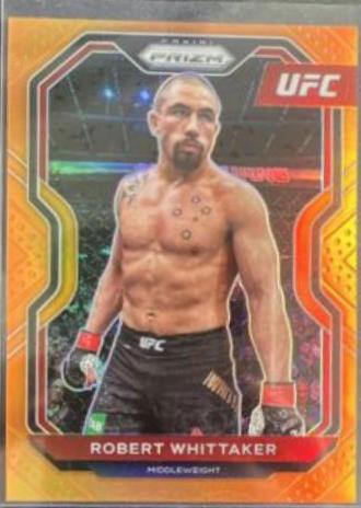 Robert Whittaker 2021 Panini Prizm UFC Base #11 Orange