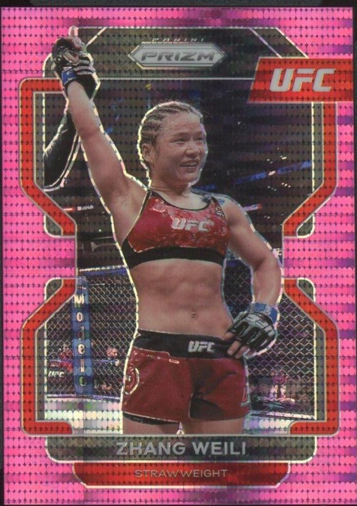 Zhang Weili 2022 Panini Prizm UFC Base #122 Pink Pulsar