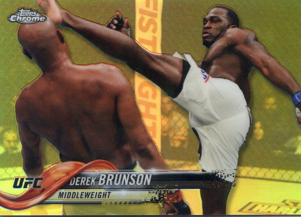 Derek Brunson 2018 Topps Chrome UFC Base #66 Refractor