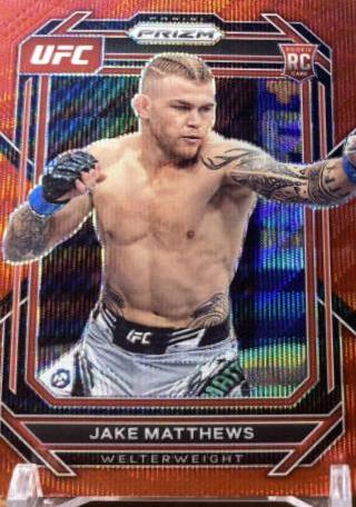 Jake Matthews 2023 Panini Prizm UFC Base #109 Ruby Wave