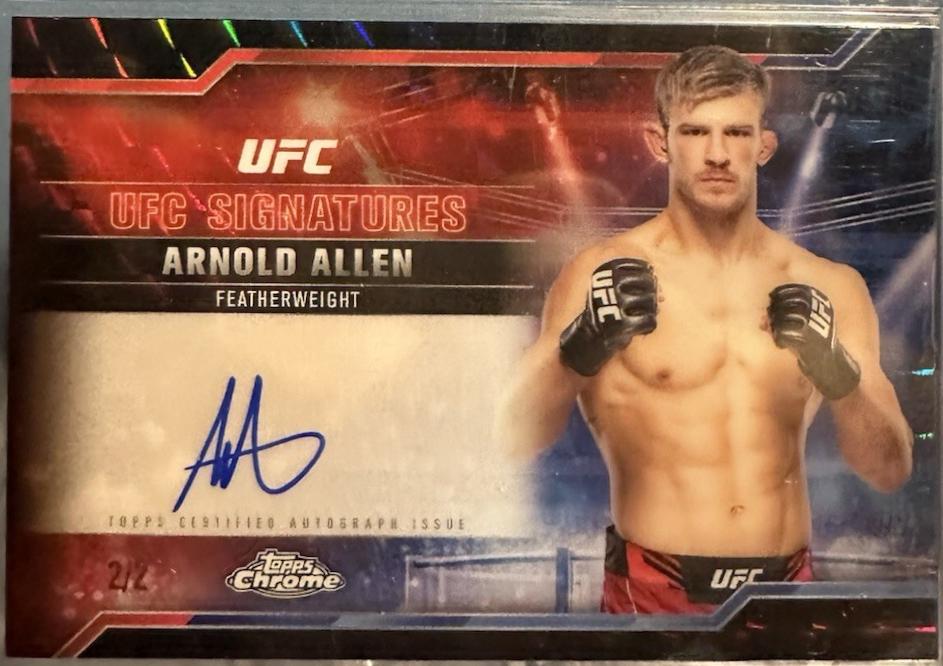 Arnold Allen 2025 Topps Chrome UFC UFC Signatures #SIG-AA Geometric Red Refractor
