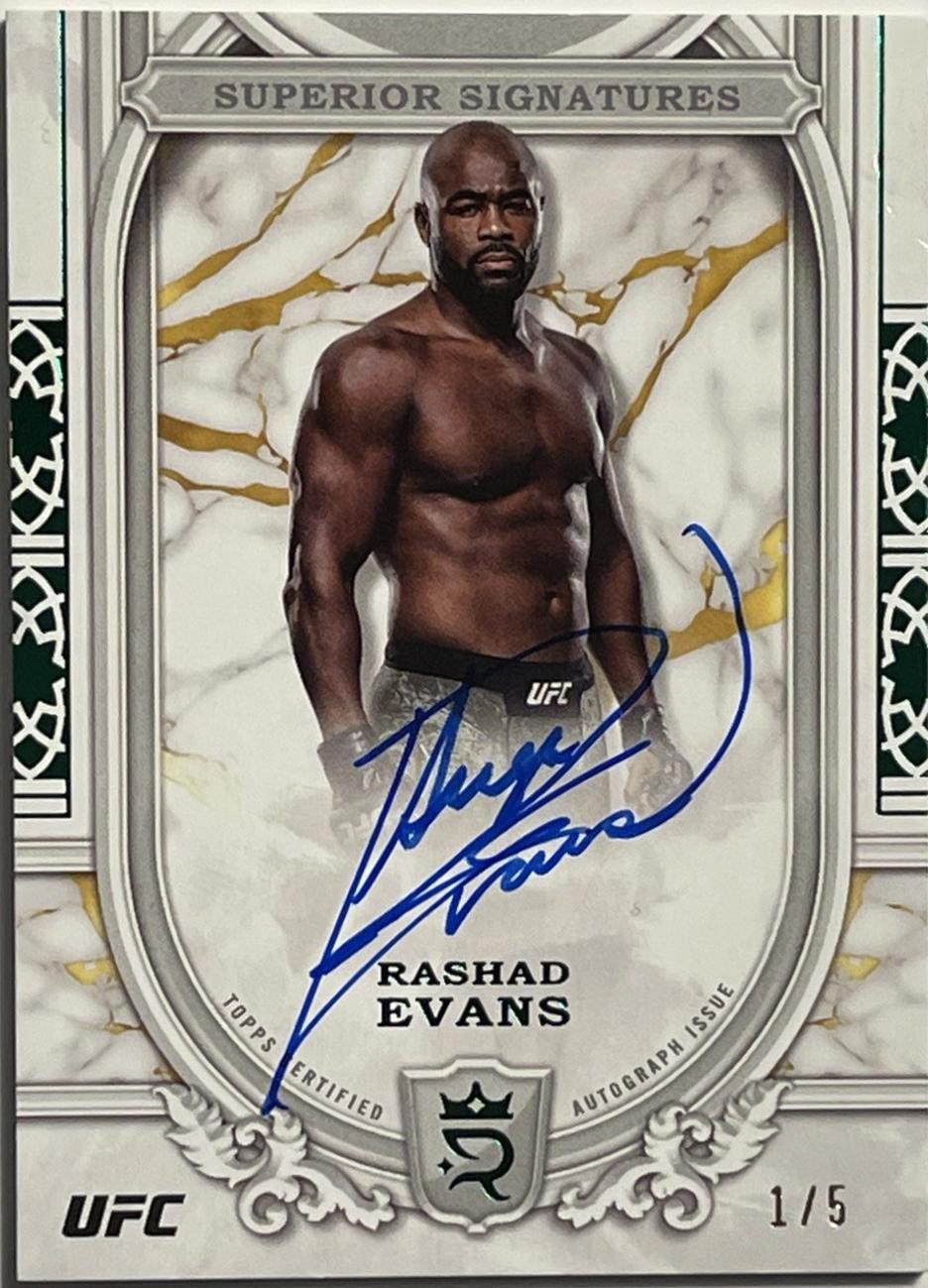 Rashad Evans 2024 Topps Royalty UFC Superior Signatures #SS-RES Green