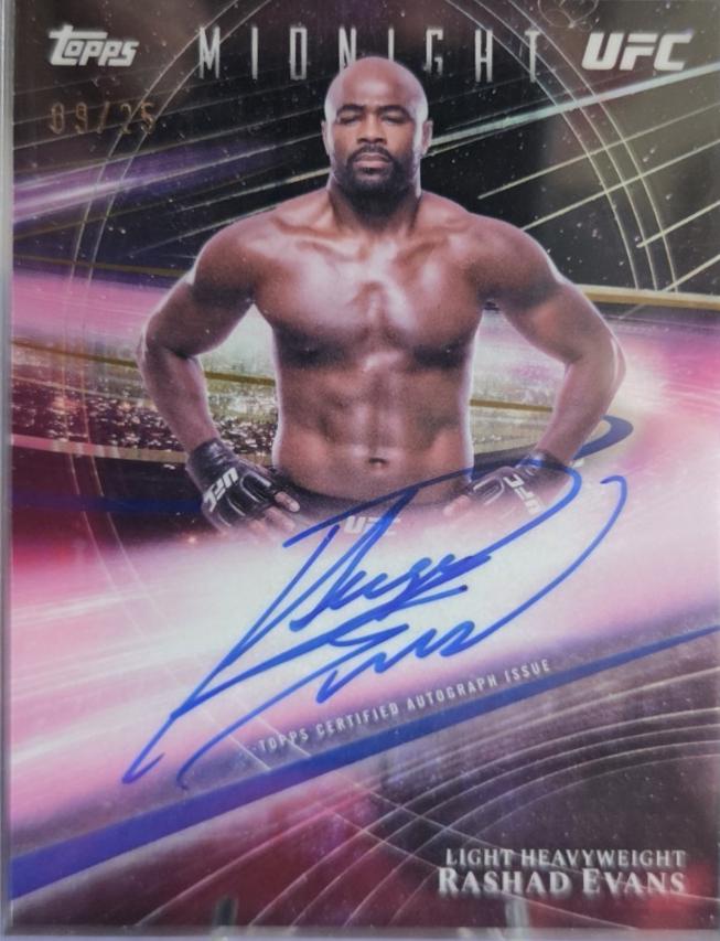 Rashad Evans 2026 Topps Midnight UFC Horizon Signatures #HZS-RE Moonrise