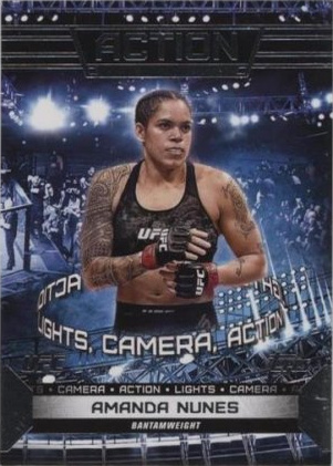 Amanda Nunes 2024 Topps Knockout UFC Action (Lights, Camera, Action) #ACT-17 Gold