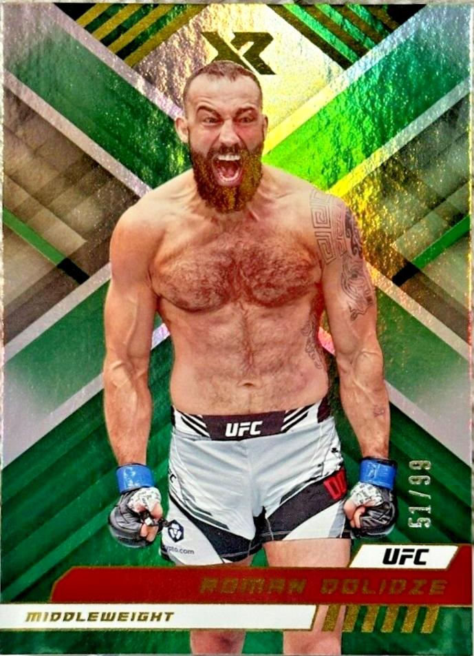 Roman Dolidze 2023 Panini Chronicles UFC Base XR #282 Green