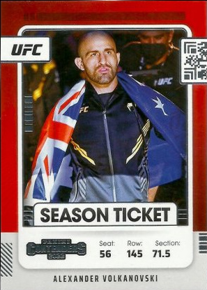 Alexander Volkanovski 2022 Panini Chronicles UFC Base Contenders Season Ticket #103 Platinum