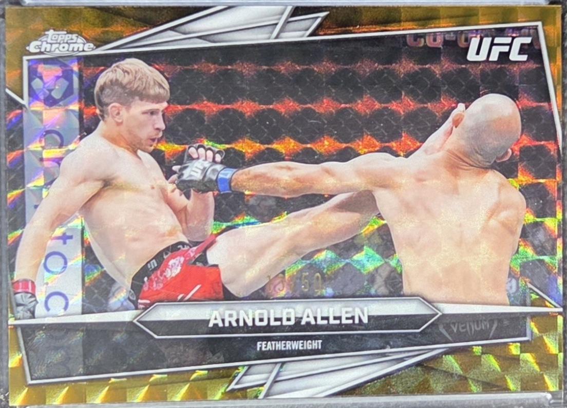 Arnold Allen 2026 Topps Chrome UFC Base #155 Gold Geometric Refractor