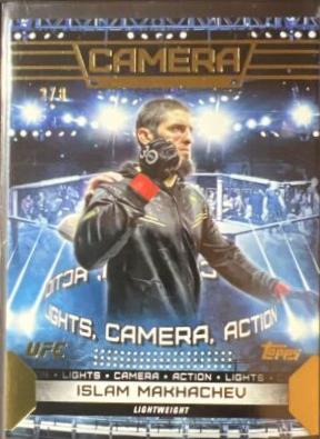 Islam Makhachev 2024 Topps Knockout UFC Camera (Lights, Camera, Action) #CAM-1 Gold