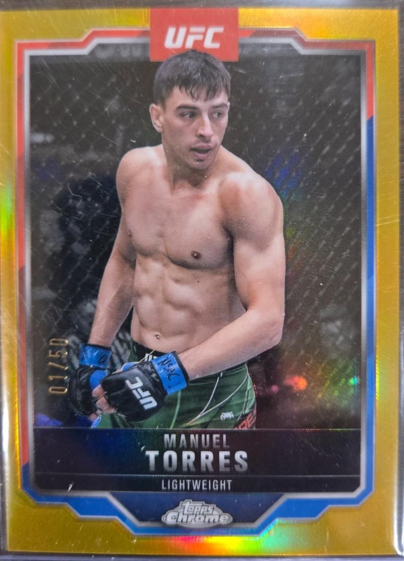 Manuel Torres 2025 Topps Chrome Sapphire UFC Base Sapphire #96 Gold Sapphire