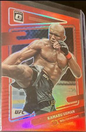 Kamaru Usman 2022 Panini Donruss Optic UFC Base #42 Red