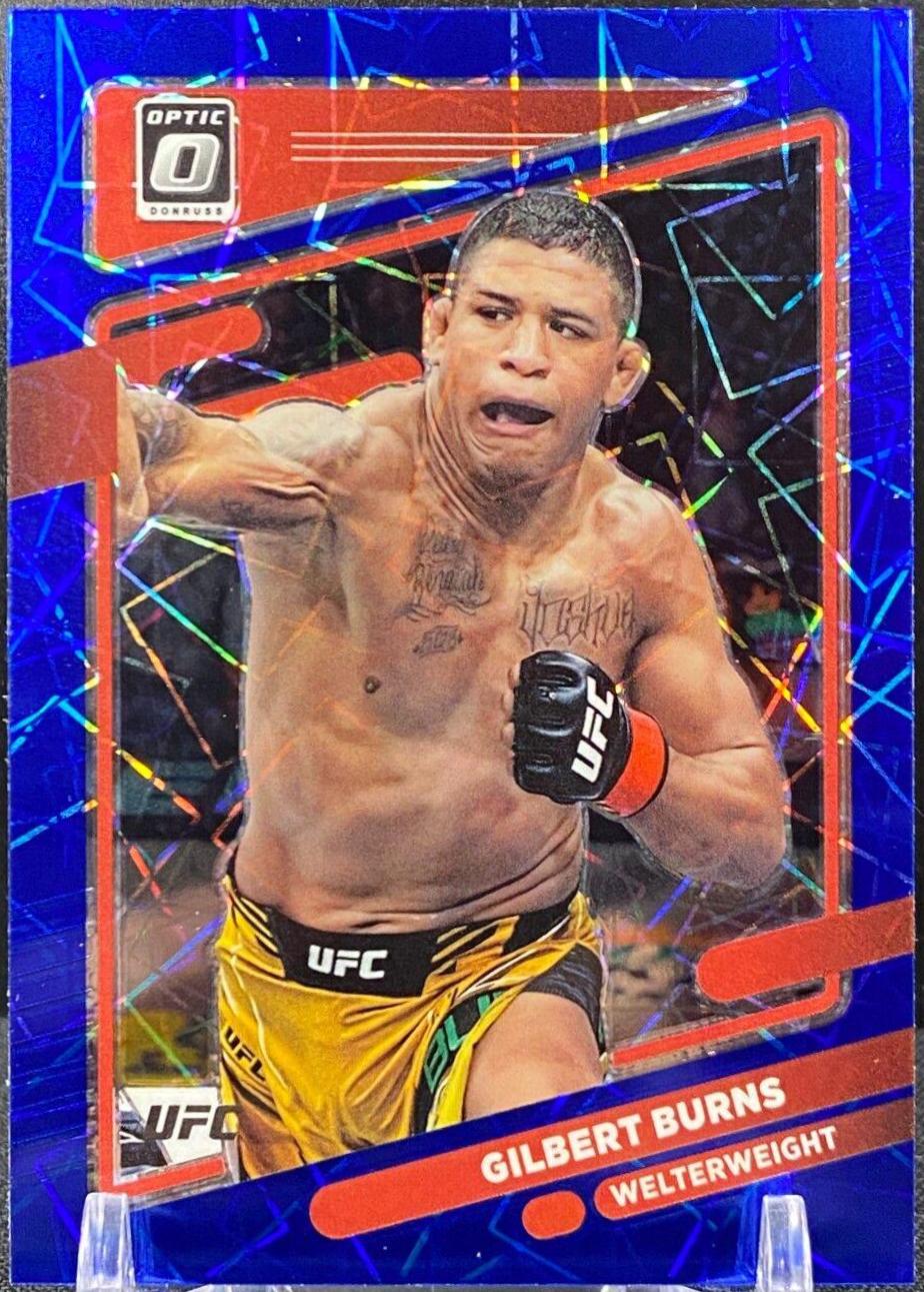 Gilbert Burns 2022 Panini Donruss Optic UFC Base #82 Blue Velocity