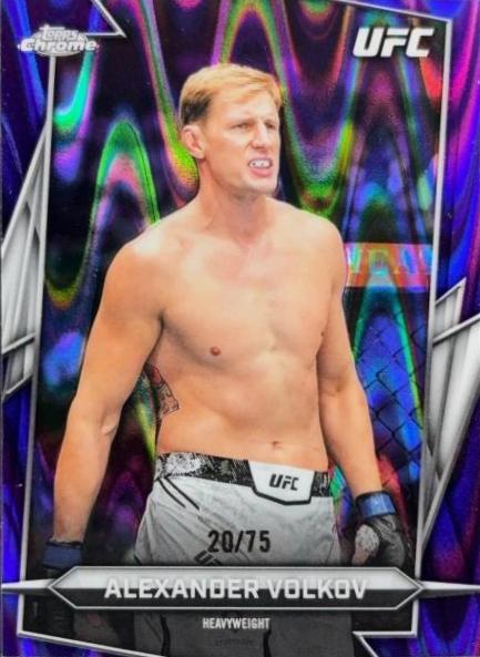 Alexander Volkov 2026 Topps Chrome UFC Base #12 Purple Ray Wave Refractor